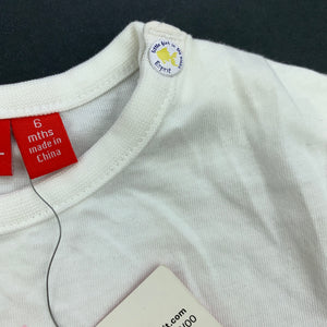Girls Esprit, white cotton t-shirt / top, fish, NEW, size 6 months,  