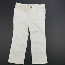 Load image into Gallery viewer, Girls Baby GAP, white stretch denim jeans, adjustable, Inside leg: 27.5cm, EUC, size 2,  