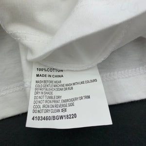 Girls Tilii, white cotton long sleeve top, Super Star, NEW, size 10,  