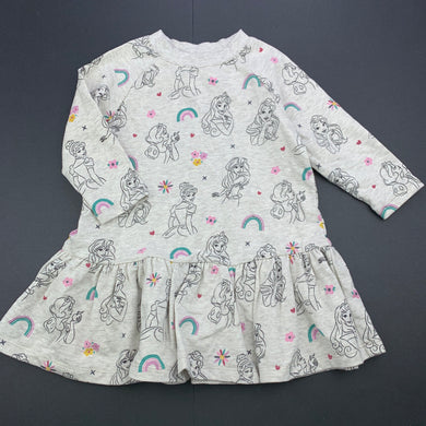 Girls Disney Princess, casual long sleeve dress, EUC, size 1, L: 43cm
