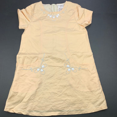 Girls J, lined cotton dress, marks front & back, FUC, size 8, L: 65cm