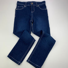 Load image into Gallery viewer, Girls Kids Stuff, stretch denim jeans, adjustable, inside leg: 52cm, GUC, size 6,  