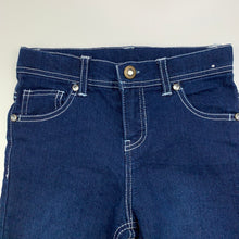 Load image into Gallery viewer, Girls Kids Stuff, stretch denim jeans, adjustable, inside leg: 52cm, GUC, size 6,  