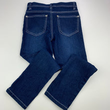 Load image into Gallery viewer, Girls Kids Stuff, stretch denim jeans, adjustable, inside leg: 52cm, GUC, size 6,  