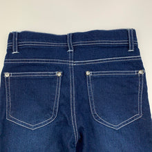 Load image into Gallery viewer, Girls Kids Stuff, stretch denim jeans, adjustable, inside leg: 52cm, GUC, size 6,  