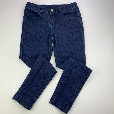 Girls Clothing & Co, cropped lightweight stretch denim jeans, adjustable, Inside leg: 53cm, GUC, size 10,  