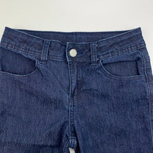 Load image into Gallery viewer, Girls Clothing &amp; Co, cropped lightweight stretch denim jeans, adjustable, Inside leg: 53cm, GUC, size 10,  