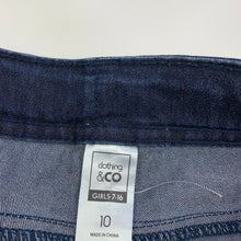 Load image into Gallery viewer, Girls Clothing &amp; Co, cropped lightweight stretch denim jeans, adjustable, Inside leg: 53cm, GUC, size 10,  