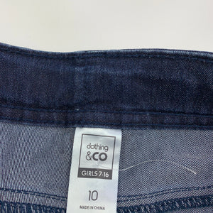 Girls Clothing & Co, cropped lightweight stretch denim jeans, adjustable, Inside leg: 53cm, GUC, size 10,  