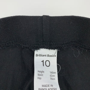 Girls Brilliant Basics, black cropped leggings, Inside leg: 40cm, EUC, size 10,  