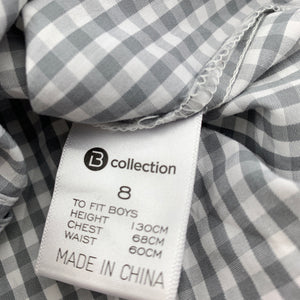 Boys B Collection, checked cotton long sleeve shirt, EUC, size 8,  