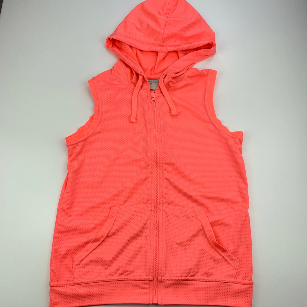 Girls Emerson, sleeveless zip up hooded top, GUC, size 10,  