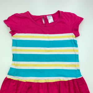 Girls Target, colourful cotton casual dress, FUC, size 6, L: 61cm
