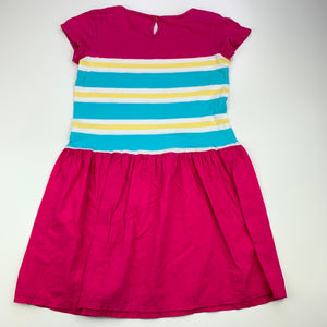 Girls Target, colourful cotton casual dress, FUC, size 6, L: 61cm