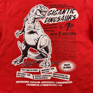 Boys H&T, red cotton t-shirt / top, dinosaur, GUC, size 1,  