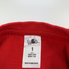 Load image into Gallery viewer, Boys H&amp;T, red cotton t-shirt / top, dinosaur, GUC, size 1,  
