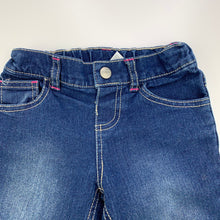 Load image into Gallery viewer, Girls H&amp;T, cropped stretch denim jeans, adjustable, inside leg 25 cm, GUC, size 3,  