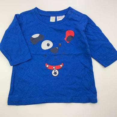Boys Dymples, cotton long sleeve t-shirt / top, dog, GUC, size 0,  