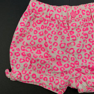 Girls H&T, stretch cotton shorts, elasticated, EUC, size 00,  