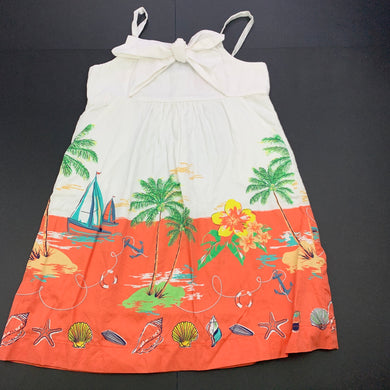 Girls Little Leona, lined cotton summer dress, FUC, size 6, L: 63cm