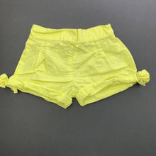 Load image into Gallery viewer, Girls Dymples, bright lightweight cotton shorts, elasticated, GUC, size 000,  