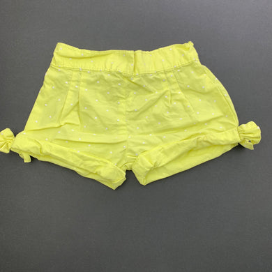 Girls Dymples, bright lightweight cotton shorts, elasticated, GUC, size 000,  