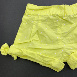 Girls Dymples, bright lightweight cotton shorts, elasticated, GUC, size 000,  