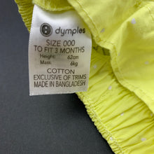 Load image into Gallery viewer, Girls Dymples, bright lightweight cotton shorts, elasticated, GUC, size 000,  