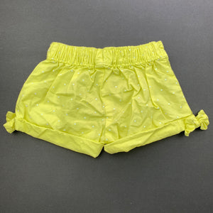 Girls Dymples, bright lightweight cotton shorts, elasticated, GUC, size 000,  