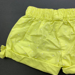 Girls Dymples, bright lightweight cotton shorts, elasticated, GUC, size 000,  