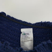 Load image into Gallery viewer, Girls H&amp;T, navy lined cotton skirt, elasticated, GUC, size 1,  