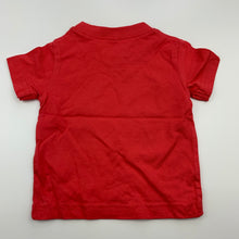 Load image into Gallery viewer, Boys Target, red cotton t-shirt / top, GUC, size 000,  