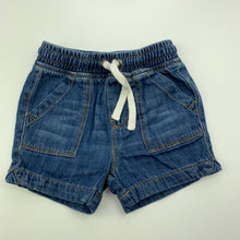 Load image into Gallery viewer, Boys Dymples, blue denim shorts, elasticated, EUC, size 00,  