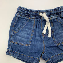 Load image into Gallery viewer, Boys Dymples, blue denim shorts, elasticated, EUC, size 00,  