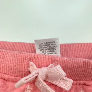Girls Target, pink track / sweat pants, elasticated, EUC, size 000,  