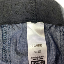 Load image into Gallery viewer, unisex Bonds, lightweight stretch denim pants / bottoms, EUC, size 000,  