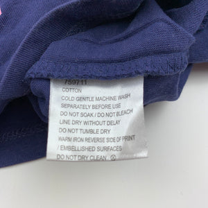 Girls Favourites, navy cotton long sleeve t-shirt / top, EUC, size 0,  