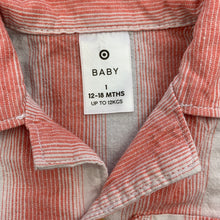 Load image into Gallery viewer, Boys Target, cotton / linen short sleeve shirt, GUC, size 1,  