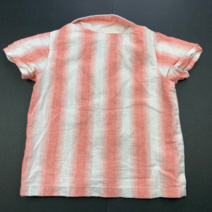 Boys Target, cotton / linen short sleeve shirt, GUC, size 1,  