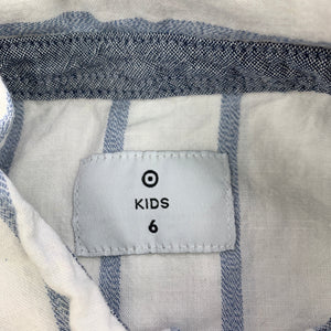 Boys Target, cotton / linen long sleeve shirt, GUC, size 6,  