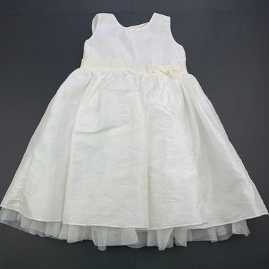 Girls Target, cream lined party / formal dress, FUC, size 1, L: 54cm
