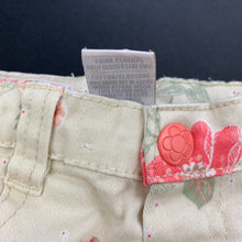 Load image into Gallery viewer, Girls Target, floral stretch cotton pants, adjustable, mark front right leg, FUC, size 00,  