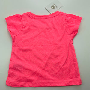 Girls Dymples, bright pink t-shirt / top, swan, NEW, size 00,  