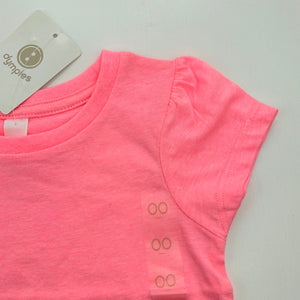 Girls Dymples, pink marle t-shirt / top, NEW, size 00,  