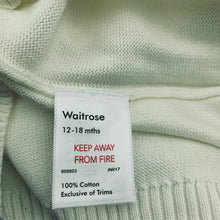 Load image into Gallery viewer, Girls Waitrose, lightweight knitted cotton Christmas sweater / jumper, FUC, size 1,  