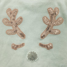 Load image into Gallery viewer, Girls Waitrose, lightweight knitted cotton Christmas sweater / jumper, FUC, size 1,  