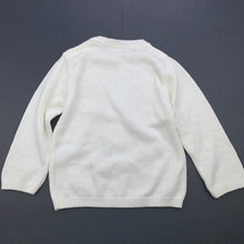 Load image into Gallery viewer, Girls Waitrose, lightweight knitted cotton Christmas sweater / jumper, FUC, size 1,  