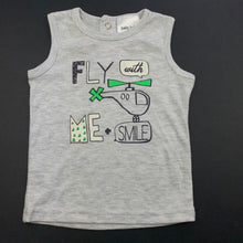 Load image into Gallery viewer, Boys Baby Baby, grey soft feel singlet / tank top, GUC, size 00,  