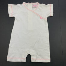 Load image into Gallery viewer, Girls Milk Pond, white stretchy romper, GUC, size 000,  