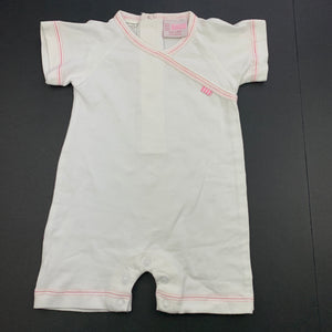 Girls Milk Pond, white stretchy romper, GUC, size 000,  